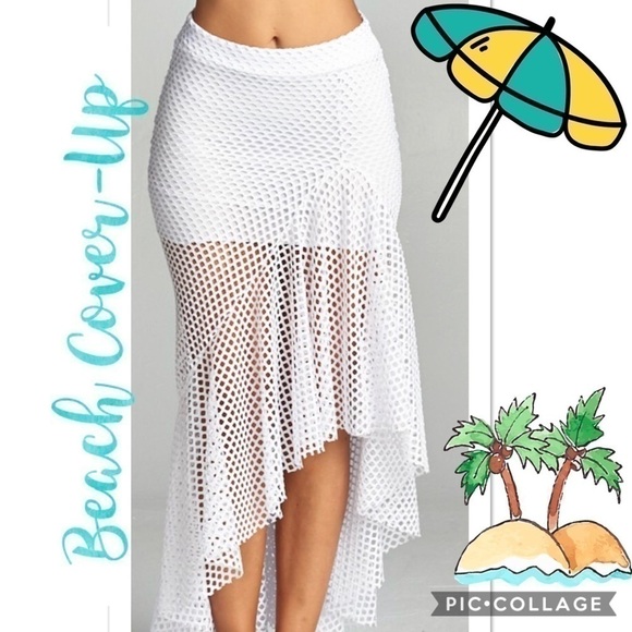 HP!!! 1 Left! White Beach 🏖 Cover-Up - Skirt - Picture 1 of 4